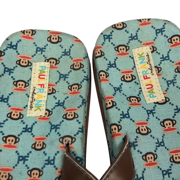 Paul Frank Sock Monkey Flip Flops size 7/8 - Picture 5 of 10